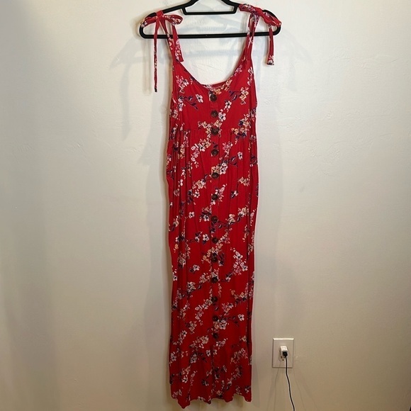INGRID AND ISABEL RED FLORAL MATERNITY DRESS - Picture 6 of 11